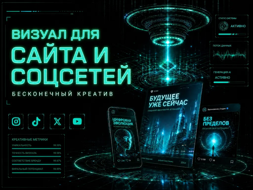 AI-визуал для сайта и соцсетей
